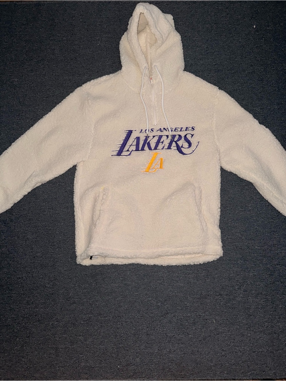 Los Angeles Lakers Kids' Cream Sherpa Hoodie